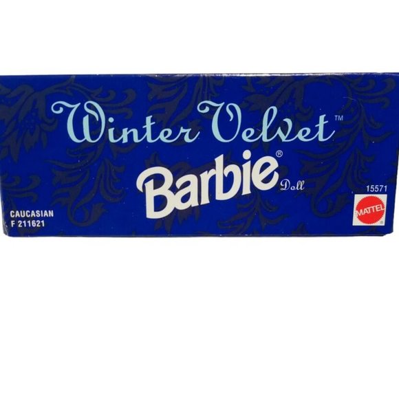 Winter Velvet Barbie #15571 AVON Blue/Silver Gown Vintage 1995 NRFB MINT - Picture 9 of 11